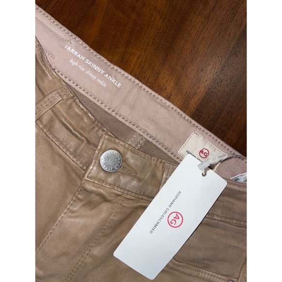 AG Adriano Goldschmied High Rise Jeans in Tan - Picture 9 of 10